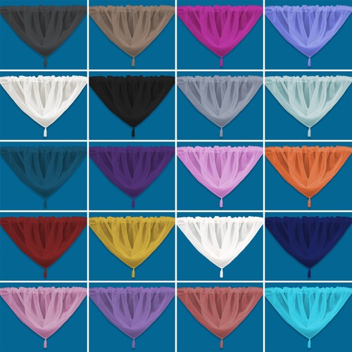 Plain tasseled voile - tasseled, swags