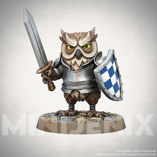 Owl knight dnd - knight, unpainted