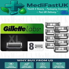 Gillette Labs Razor Blades XL – 8 Genuine Refill Cartridges | Fast UK Delivery