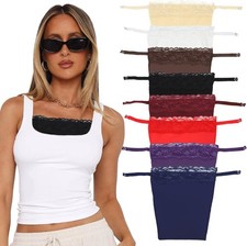 8 Pcs Lady Lace Clip-on Mock