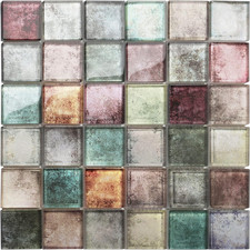 Antique 2'' Red Grey Mosaic