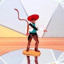 Vintage Timpo Toys Mexican Wild West Soldier Figure Toy Holding Whip