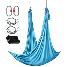 Yoga Swing Aerial Hammock 5.5 Yards Nylon Hanging Sling Inversion Blue