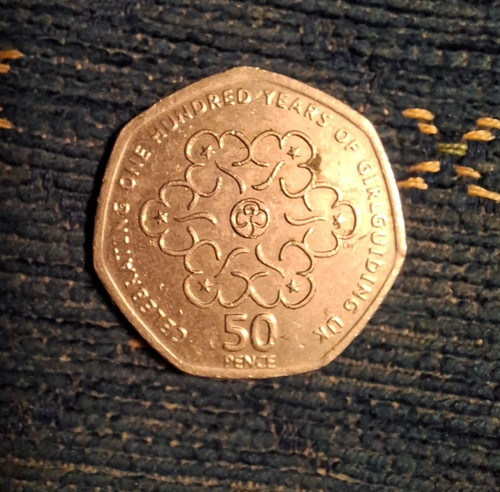 2010 girl guides 50p coin - guides,
