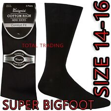 Mens Socks Super size Bigfoot big feet foot shoe size 14 15 16  Cotton Rich lot