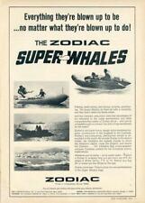 1970 Zodiac Inflatable Super Whales Boats PRINT AD Scuba Diver