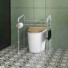 Toilet Frame Safety Hand Rail Grab Support Unit Elderly Disability Bathroom Aid