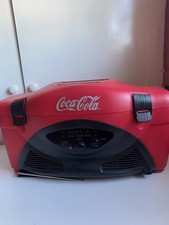 Coca Cola Vintage Cooler Box for Picnic and Camping Retro Radio Am FM WORKING