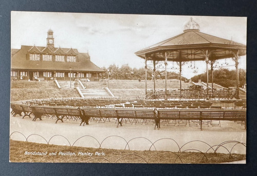 Vintage rppc bandstand - vintage, &