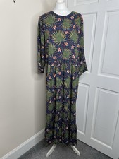 Luella Tiered Maxi Dress U.K. 14 XL Floral Print Casual Smart 