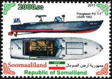 1942 PG-117 Fast Motor Launch Assault Boat WWII Soviet/Russian Warship Stamp