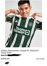 adidas Sportswear Manchester United FC 2023/24 Away Shirt Jersey Tops Size M