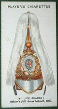 1ST LIFE GUARDS  Head Dress  Vintage 1931 Illustrated Card  DF01M