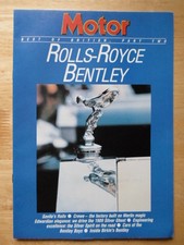 BENTLEY ROLLS ROYCE 1986 Motor Supplement Brochure - Silver Ghost Phantom VI etc