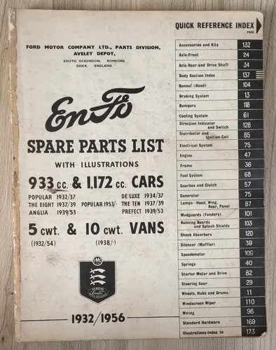 Enfo spare parts list - spare,