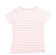 Quba & Co Women’s Pink Striped Cotton T-Shirt Size 12