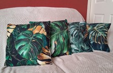 Pack of 4 Super Sort Leaf Print Cushion Covers Single Sided Print 45x45cm New