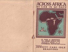JOWETT CARS, ACROSS AFRICA BY CAR IN 60 DAYS, BROCHURE, MISSING  STAPLES.