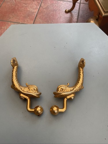 Vintage brass gold dolphin - vintage,
