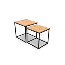 Furniture Village 'Trend' Solid Oak Square Nest of Tables RRP �300 BRAND NEW