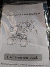 Dental 3.5X 420mm Surgical Binocular Loupes W/ Dentist LED Head Light Headlamp