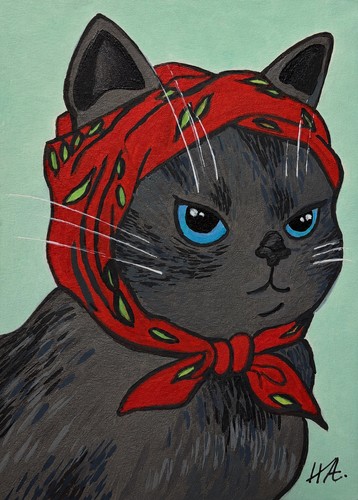 Aceo art card original - card,