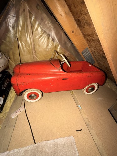 Vintage triang red tin plate - vintage,