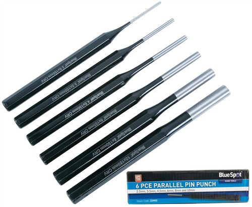 Bluespot pin punch set 6pce - set,