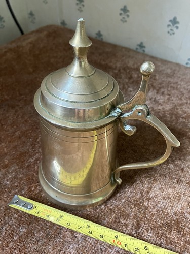 Vintage brass unusual stein - vintage,