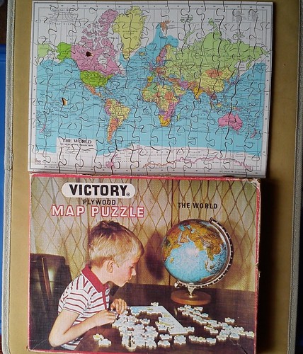 Victory plywood map puzzle - victory,