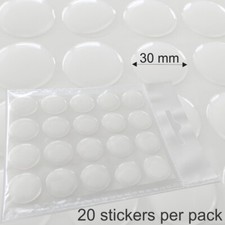 30mm Round Resin Transparent Crystal Clear Domes Stickers Epoxy Self Adhesive