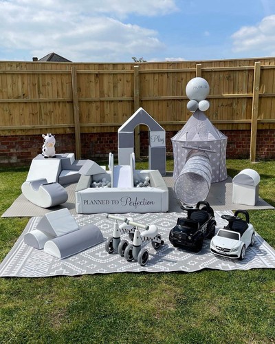 Soft play white and grey - soft, full