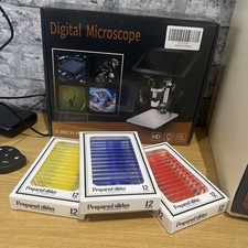Digital Microscope 7 inch 1200x HD DISPLAY including 36 prepared slides to view 