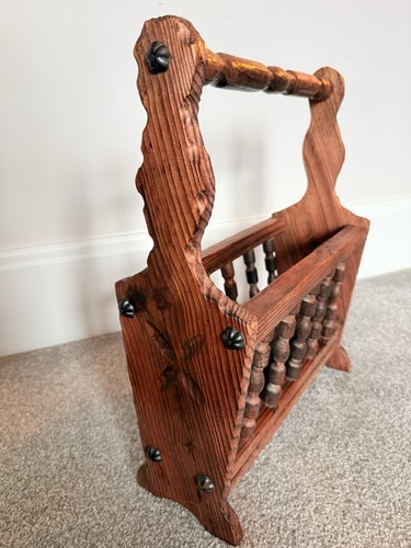 Vintage wooden magazine rack - wooden,