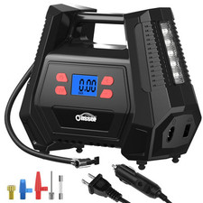 Tyre Inflator Air Compressor with 12V AC/240V DC car tyre Pump 150 PSI