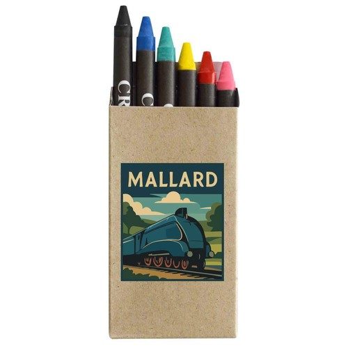 Mallard steam train coloured - 'mallard, train'
