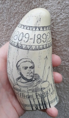 Resin whales tooth scrimshaw - scrimshaw,