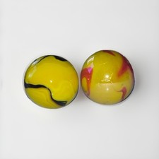 2 Giant Marbles, Yellow And