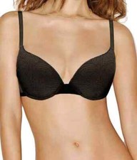 Wonderbra Fabulous Feel Bra Size 38FF Black Padded Plunge Multiway T-Shirt W06TF