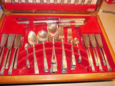 James Ryal Stainless Steel 44 Piece Bead Design Cutlery Set In Wooden Canteen
