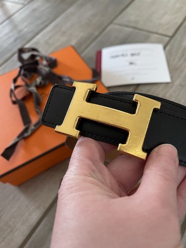 Reversible hermes belt gold - hermes,