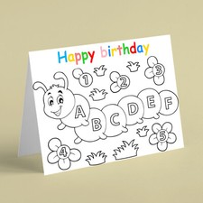 Alphabet caterpillar colouring