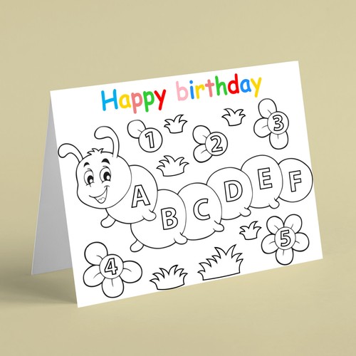 Alphabet caterpillar colouring