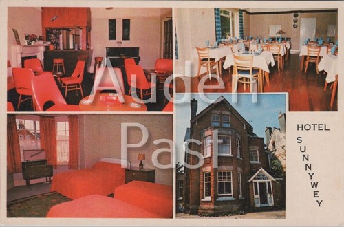 Vintage ilford postcard - vintage, hotel