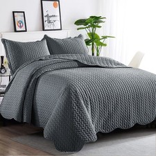 3 Piece Quilted Bedspread Bed