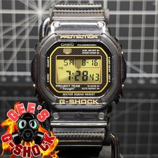 Casio G-Shock DW-5000 Black Gold 30th Anniversary Carbon Screwback Square 2013
