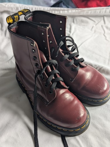 Martens burgundy leather - martens,