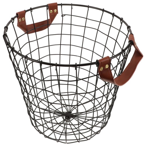 Wire storage basket indoor - basket, log