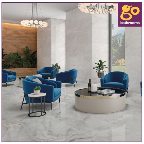 Grey polished marble tile - grey,