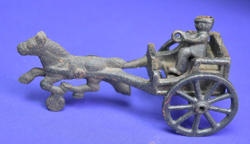 Vintage cast iron horse drawn - cast,